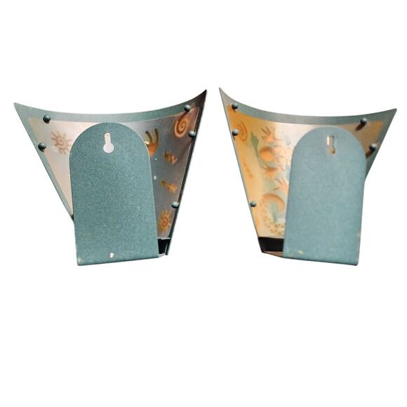 Party Lite Southwestern Metal wall sconces Kokopelli gecko lizard design - Picture 8 of 10